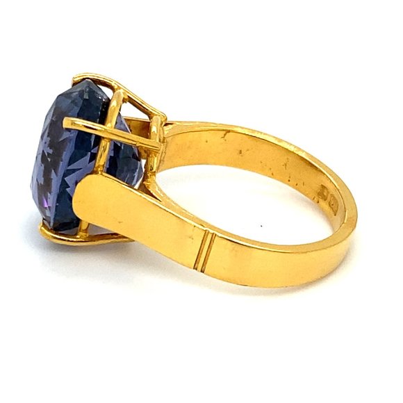 GIA Certified Color Change Spinel 14.00ct 22K Ring - Picture 8 of 11